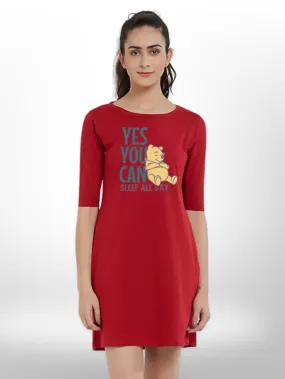 DOG SLEEP ALL DAY PRINT T-SHIRT THREE QUARTER SLEEVE SIDE POCKET FOR WOMEN'S
