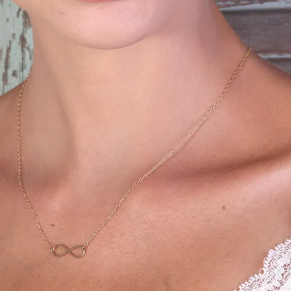 Infinity Necklace Gold Infinity Charm Chain