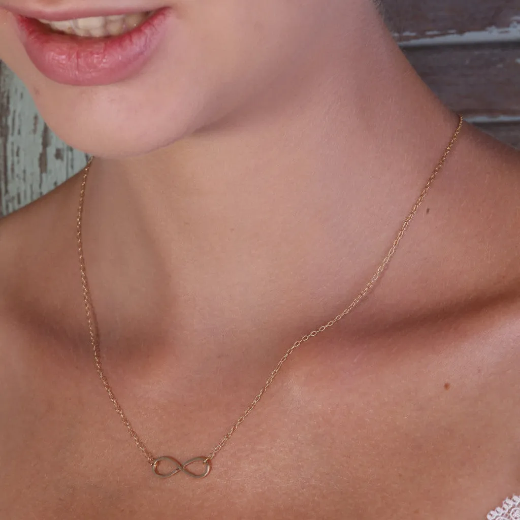Infinity Necklace Gold Infinity Charm Chain