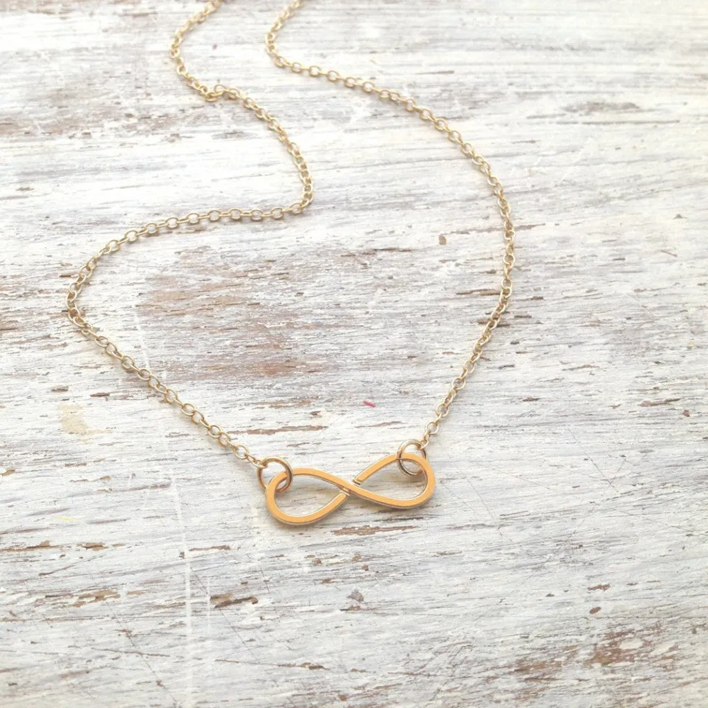 Infinity Necklace Gold Infinity Charm Chain