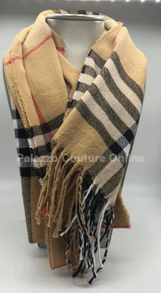 Knit  pleated Multi Wrap Scarf
