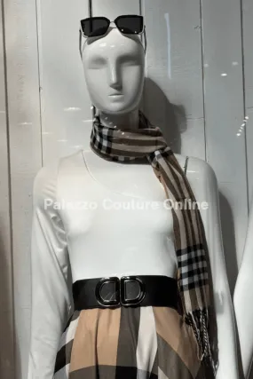 Knit  pleated Multi Wrap Scarf