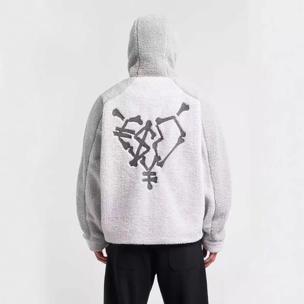 Lambswool Fashion Hoodie – Warm Loose-Fit Street Style Coat
