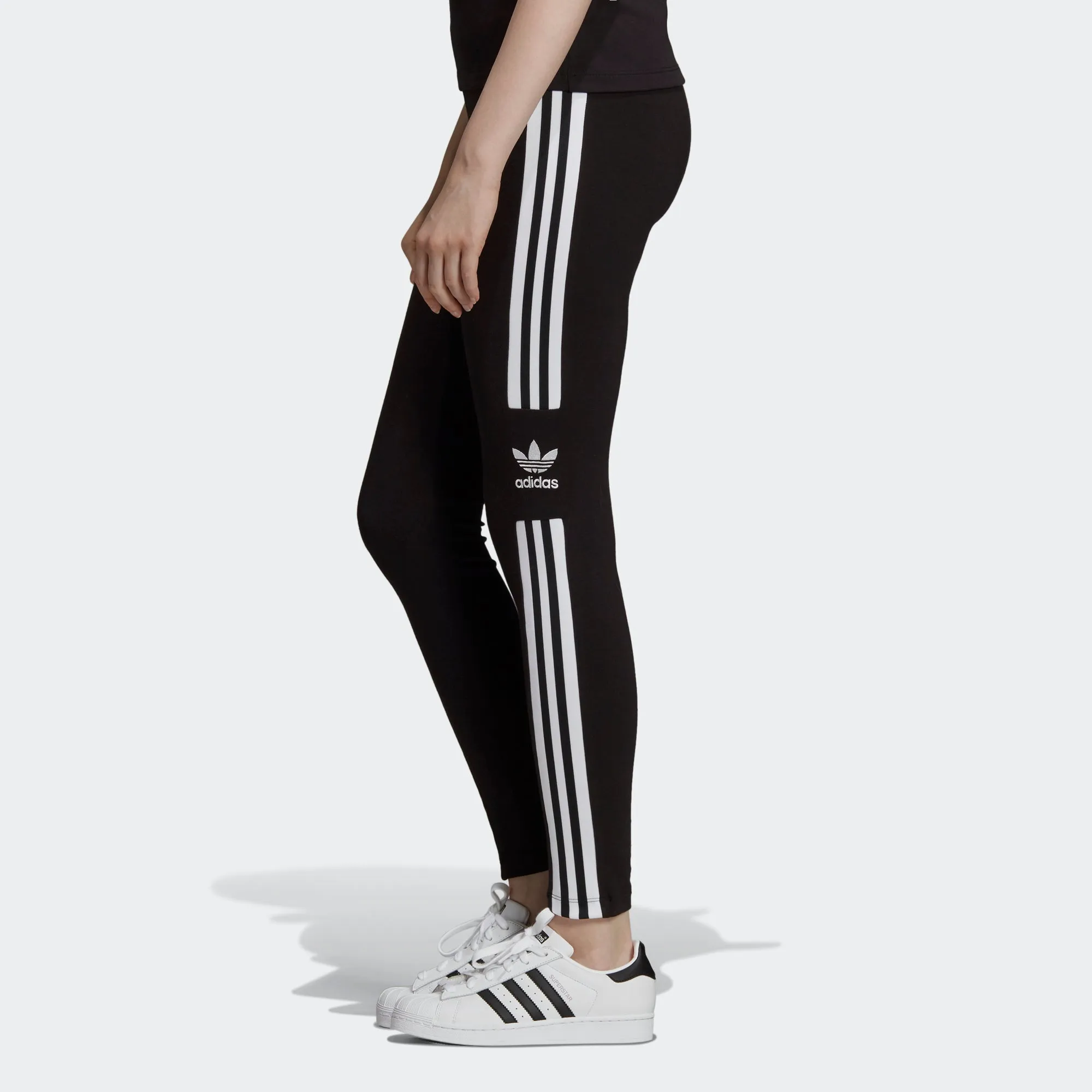 Women's adidas Originals Trefoil 3-Stripes Leggings Black