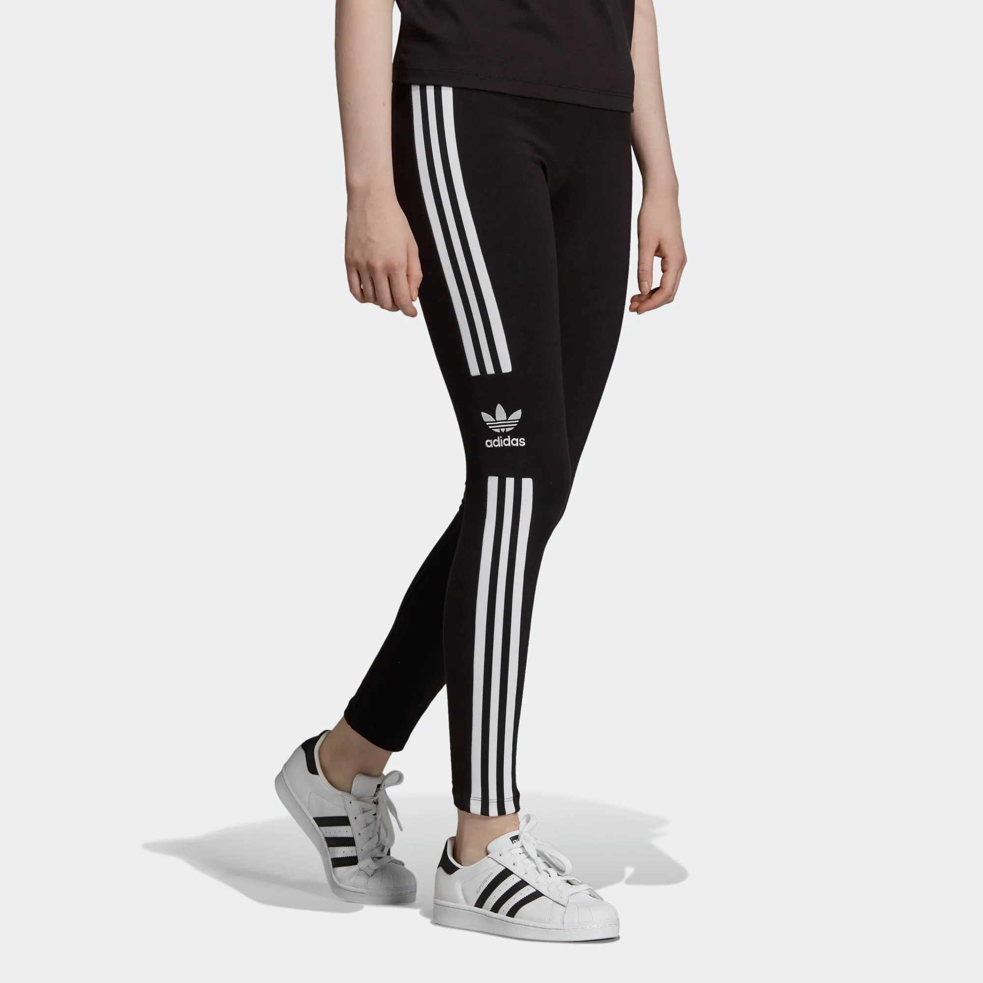 Women's adidas Originals Trefoil 3-Stripes Leggings Black